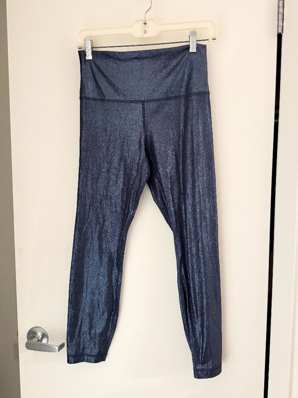 lululemon Align High-Rise Ribbed Pant 23" Shine Radiate Foil Print Black Night 8